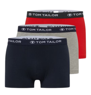 Boxer lot de 3 (Bleu-Gris-Rouge) Tom Tailor