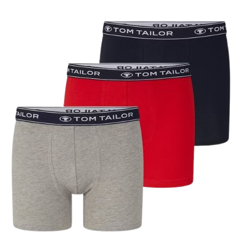 Boxer lot de 3 (Bleu-Gris-Rouge) Tom Tailor